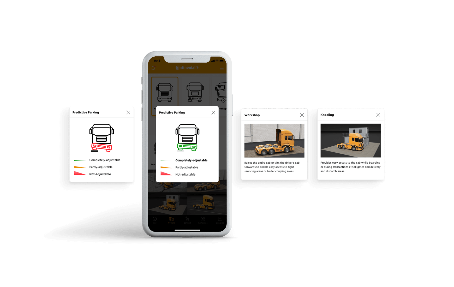 Integrated mobile application for fleet management interface