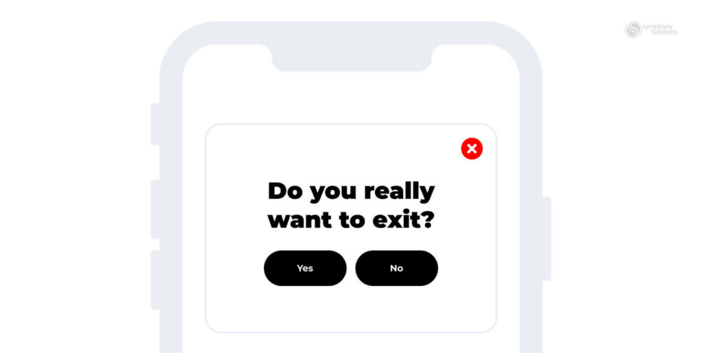 pop-up example for mobile app 