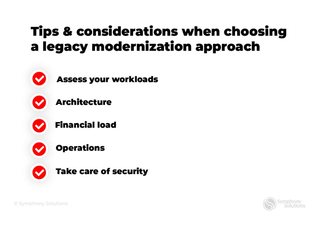 tips and considerations legasy modernization approach